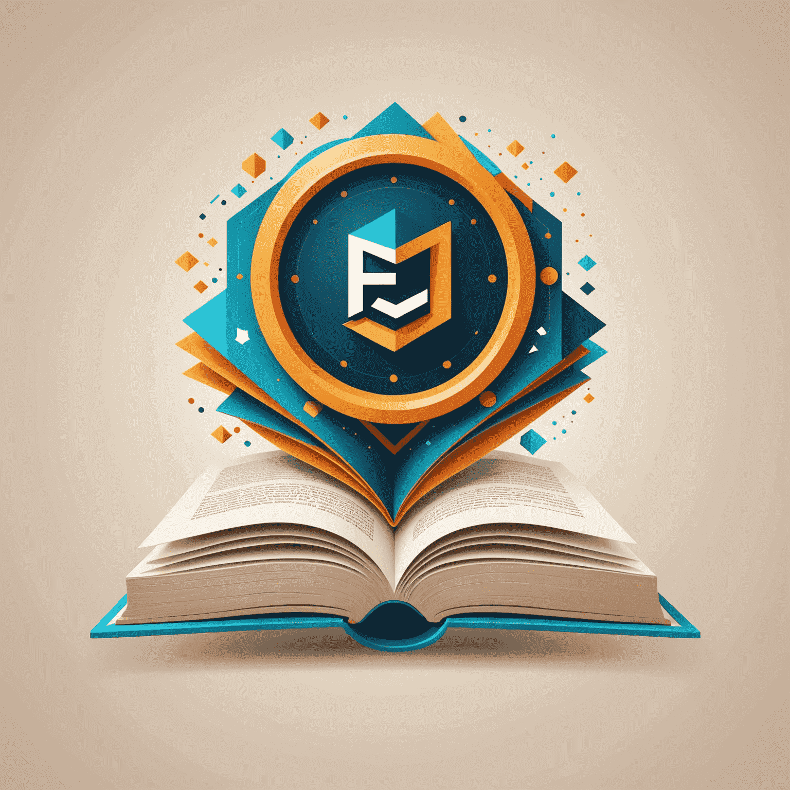 E-Learning Platforms logo featuring a stylized open book with digital elements, representing the fusion of traditional learning and modern technology
