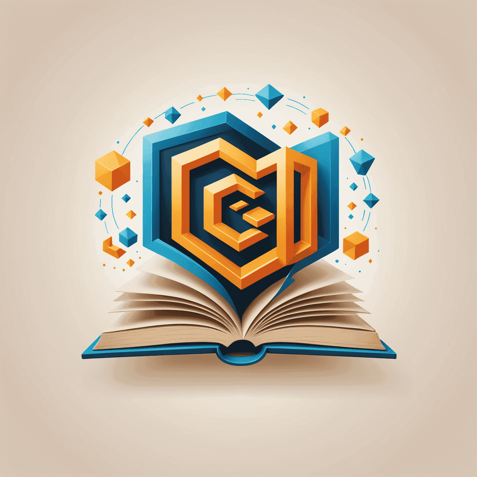 E-Learning Platforms logo featuring a stylized open book with digital elements, representing the fusion of traditional learning and modern technology