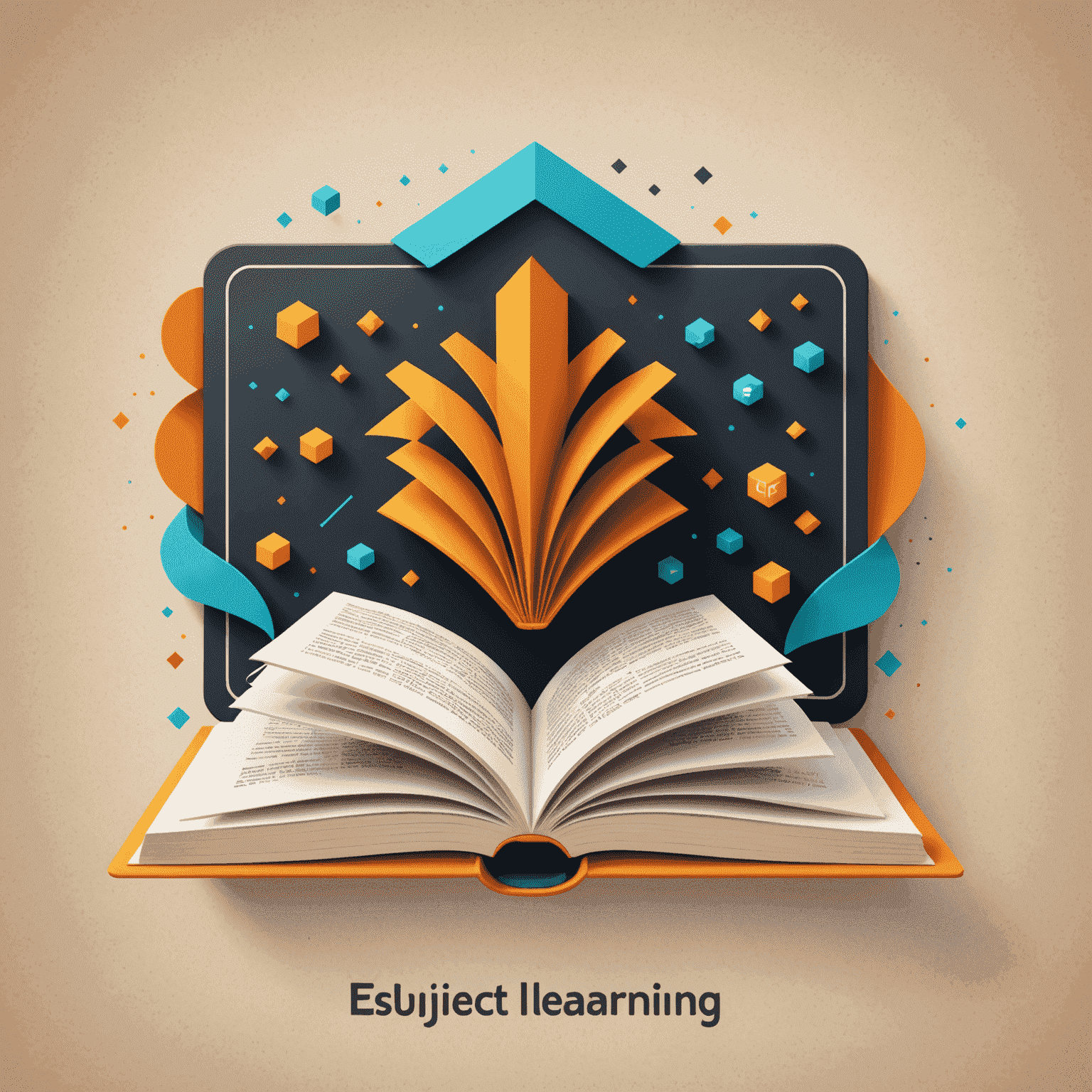 E-Learning Platforms logo featuring a stylized open book with digital elements, representing the fusion of traditional learning and modern technology
