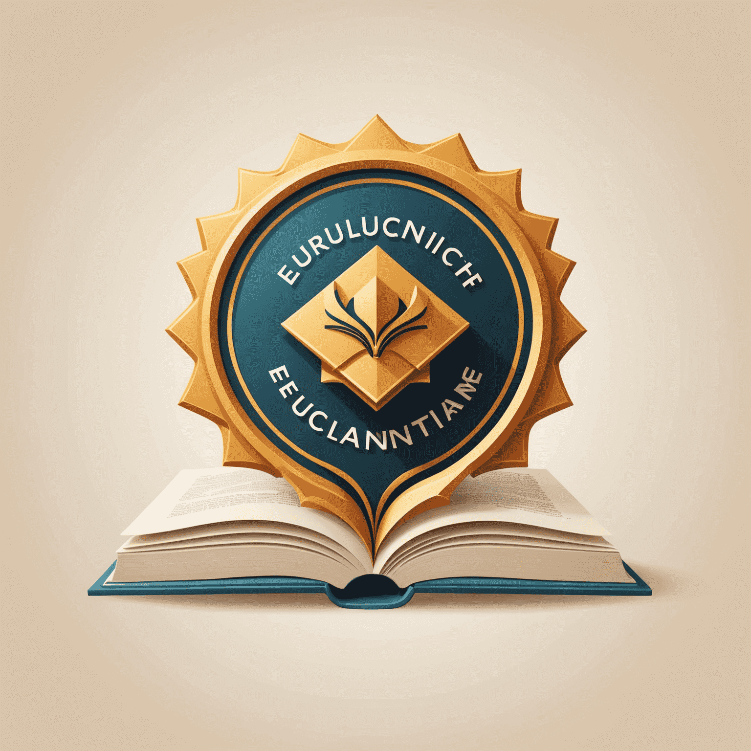 E-Learning Platforms logo featuring a stylized open book with digital elements, representing the fusion of traditional learning and modern technology