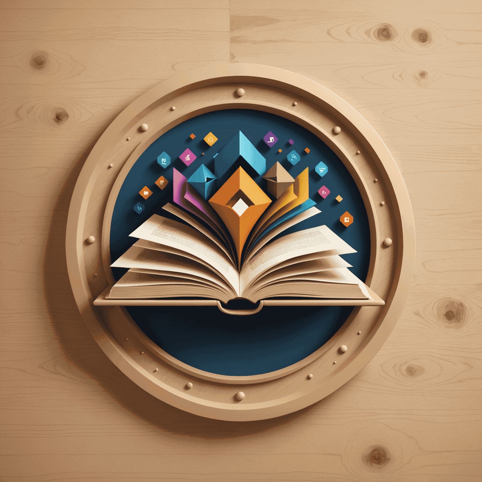 E-Learning Platforms logo featuring a stylized open book with digital elements, representing the fusion of traditional learning and modern technology