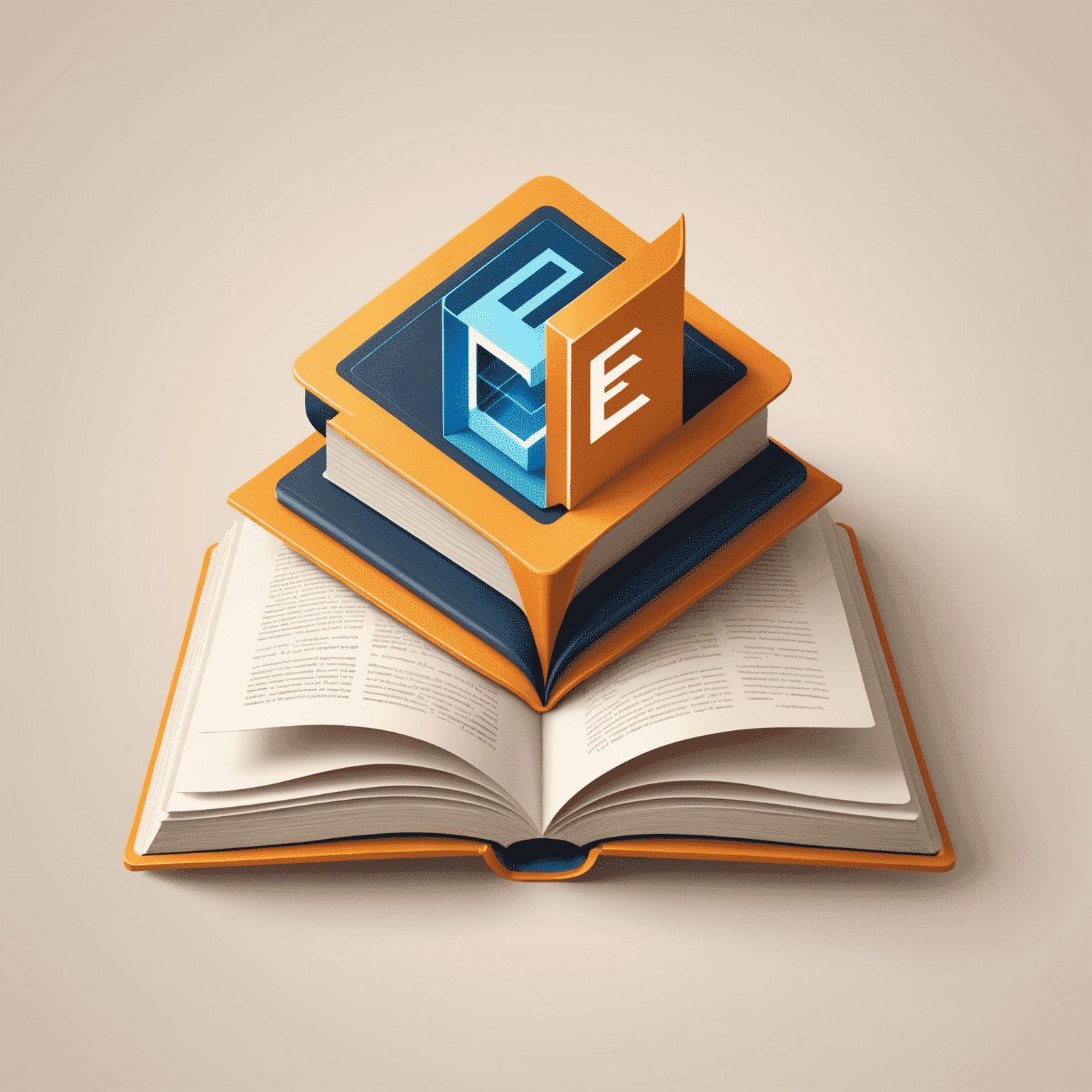 E-Learning Platforms logo featuring a stylized open book with digital elements, representing the fusion of traditional learning and modern technology